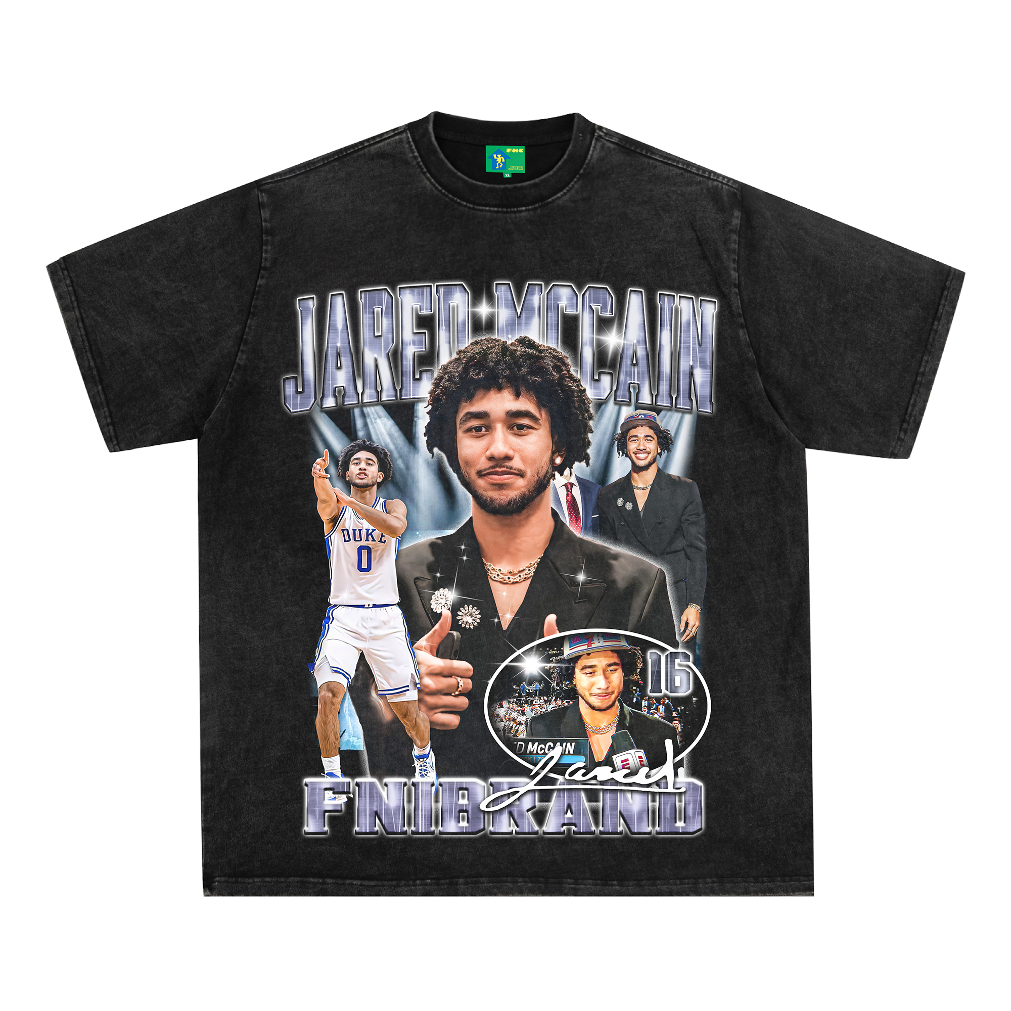 <FNIFNI>-魔仙哥麦凯恩-男女同款t恤美式纯棉夏季短袖上衣国潮