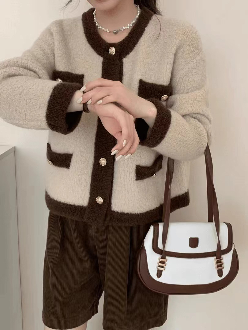 法式小香风女秋冬气质温柔高级上衣外套4723