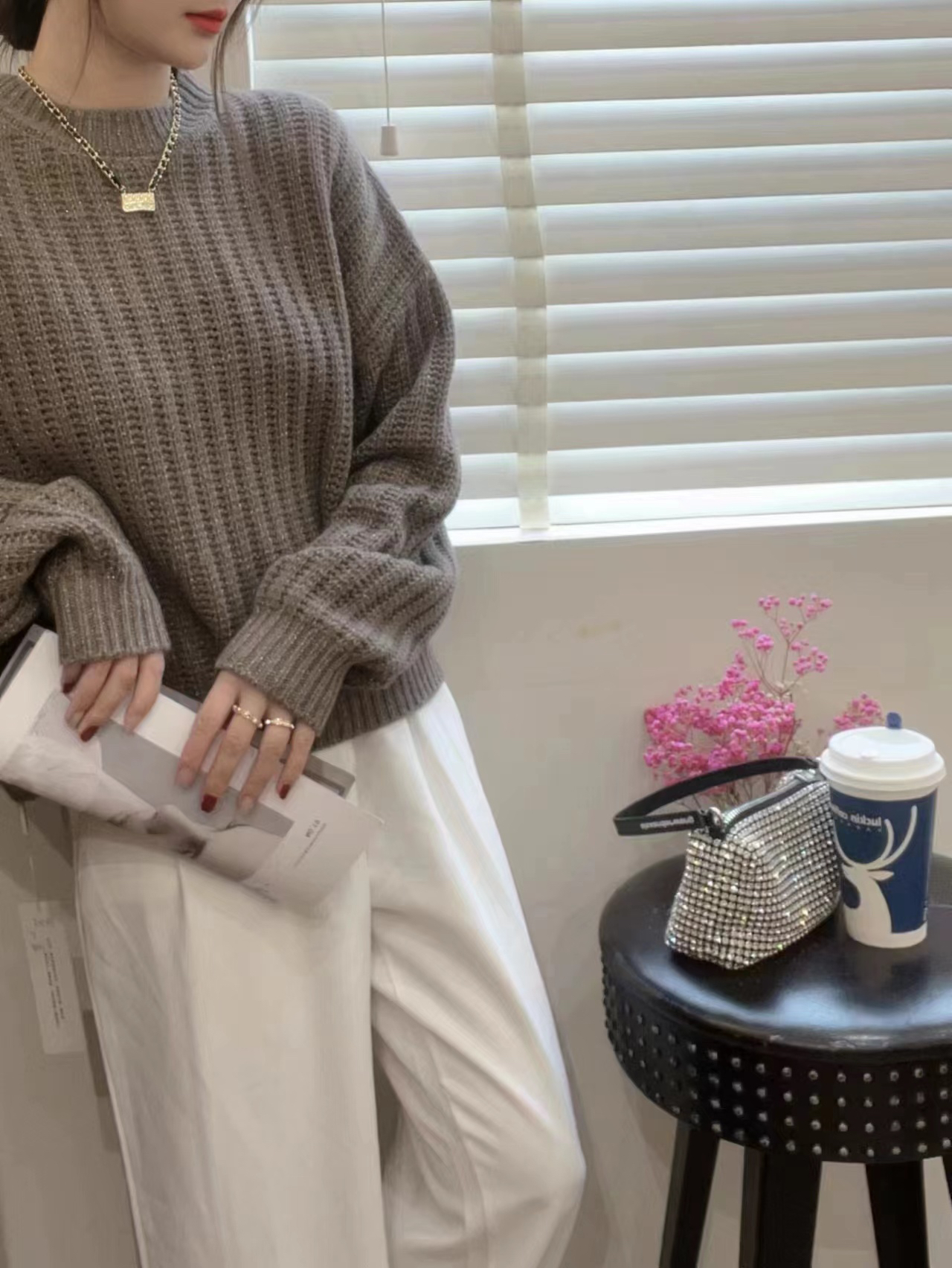 7578宽松减龄针织衫套头毛衣