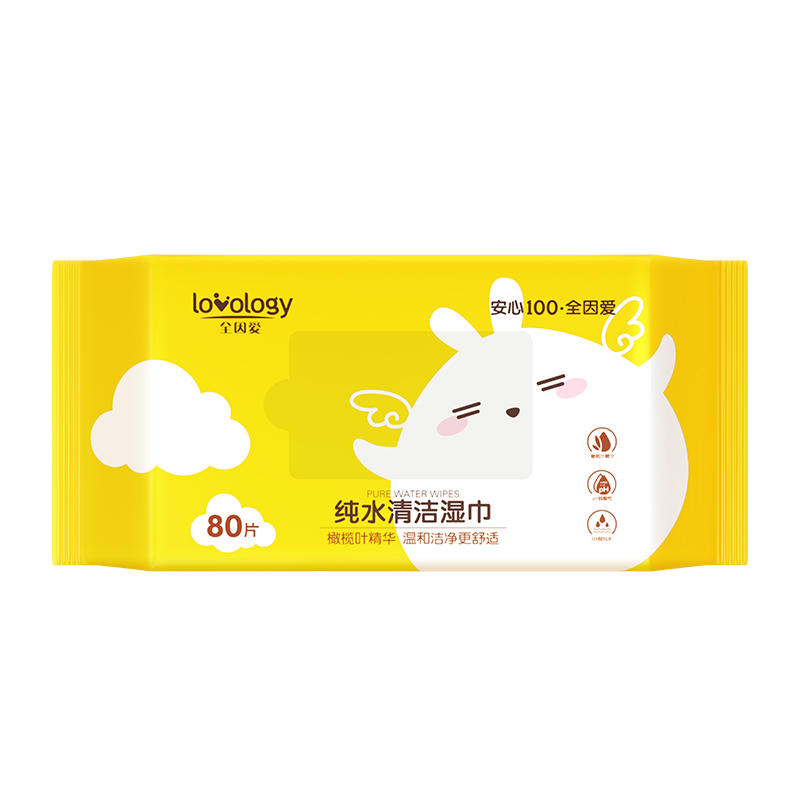 全因爱纯水清洁湿巾 80片