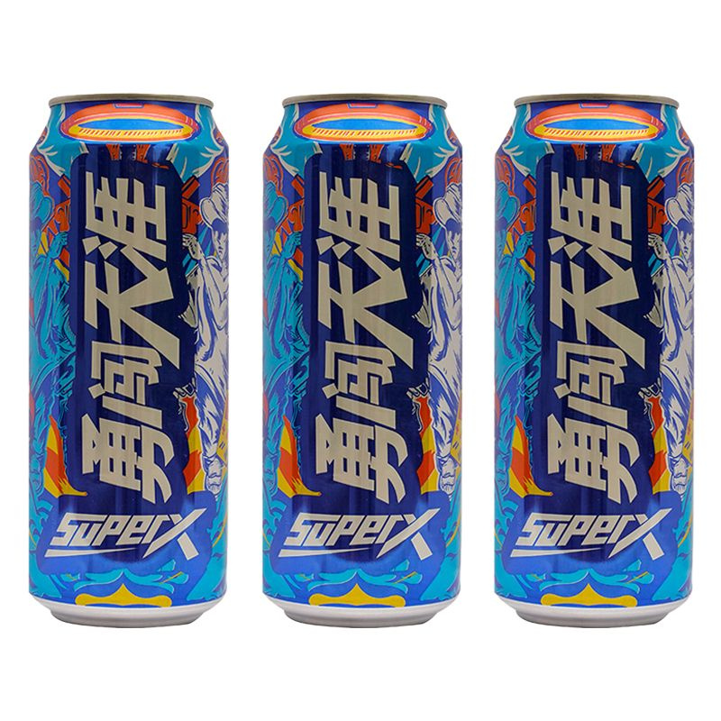 雪花勇闯天涯SuperX啤酒（8度）500ml*3罐