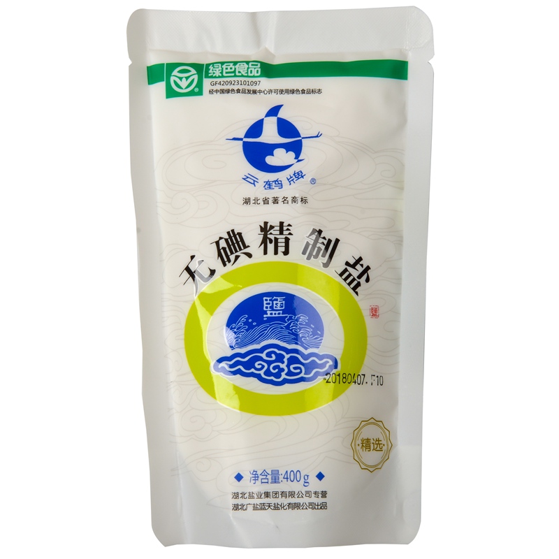 云鹤牌无碘精制盐 400g