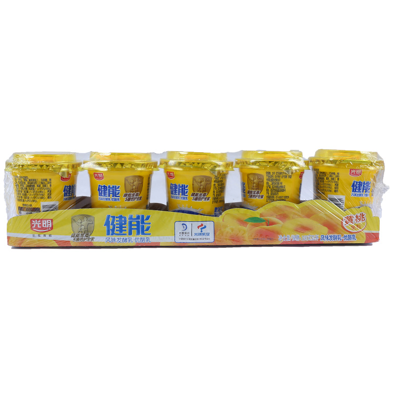 光明健能黄桃果粒酸奶 100g*5
