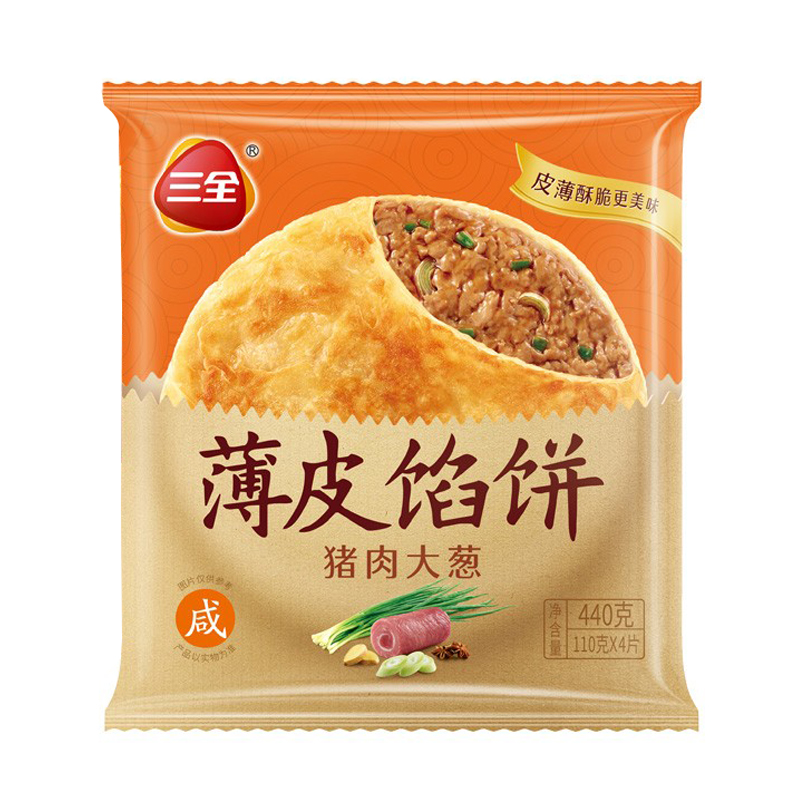 三全猪肉大葱薄皮馅饼 440g/袋