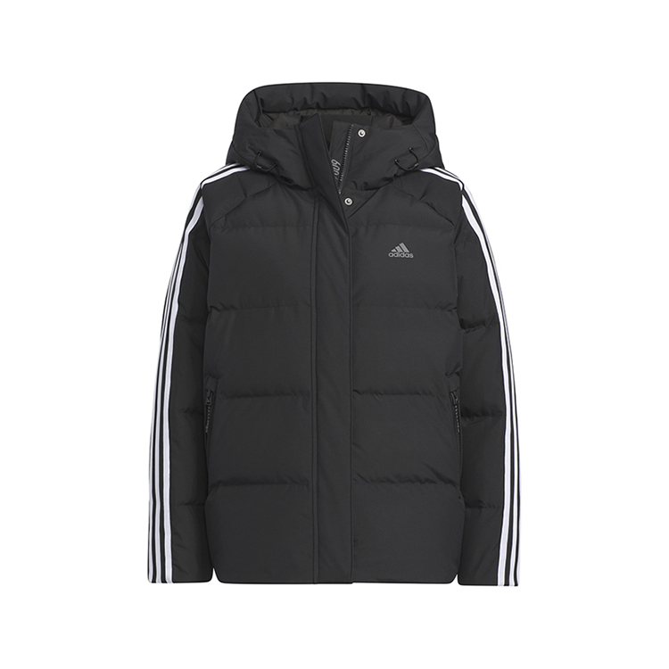 adidas/阿迪达斯女子经典三条纹秋冬休闲连帽保暖羽绒服IT8720#HN