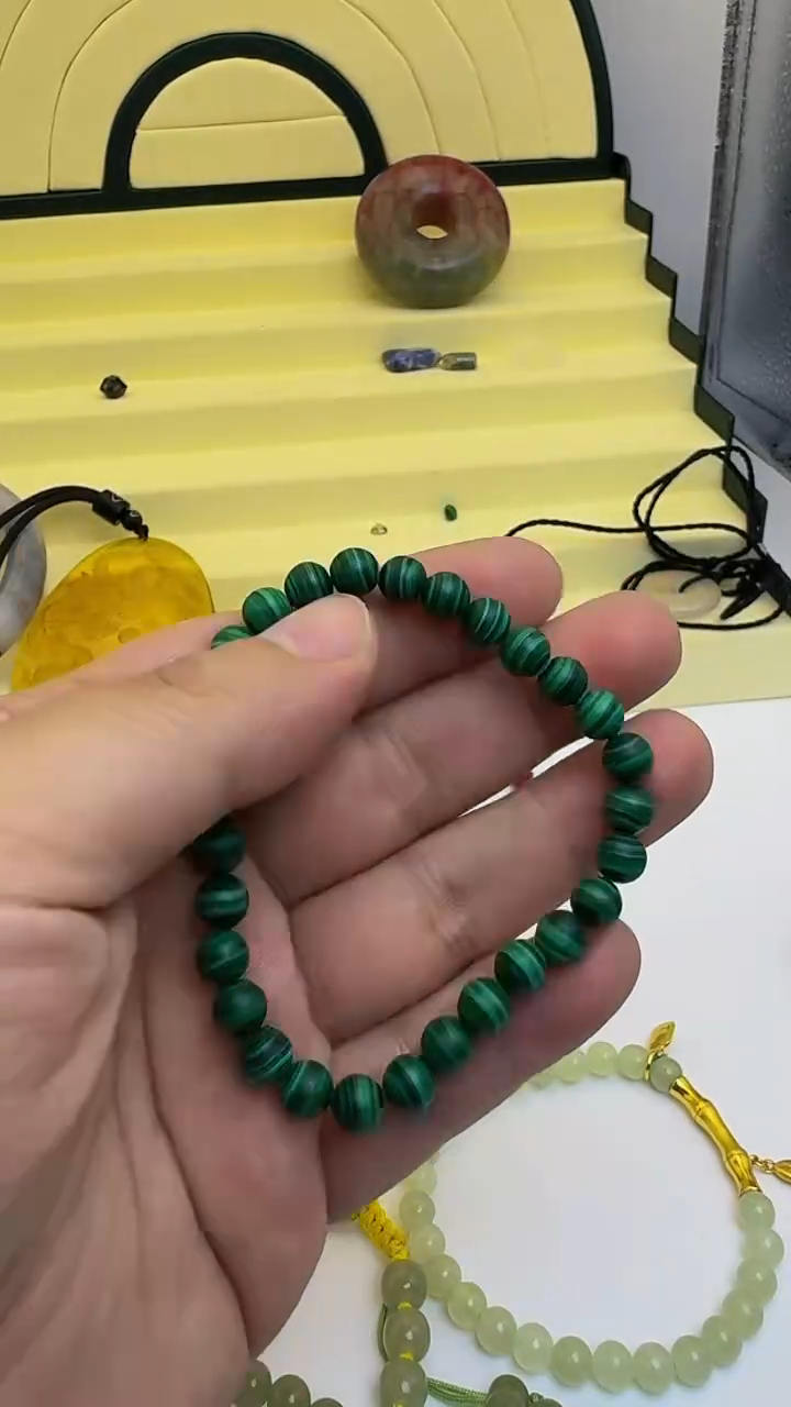 【闪购商品】孔雀石手链合金58