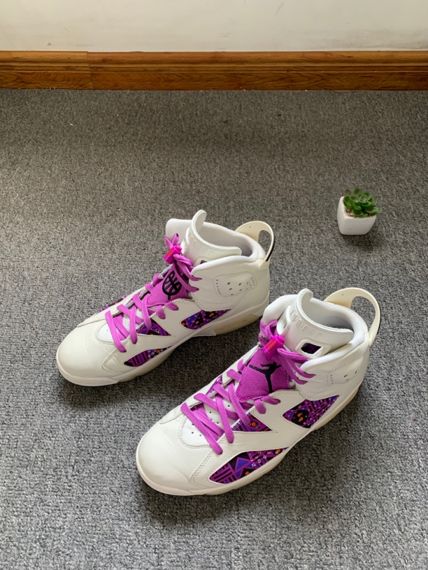 95新 NIKE/耐克 aj6 quai白紫 44.5码 原盒 磨损小 后跟小爆漆