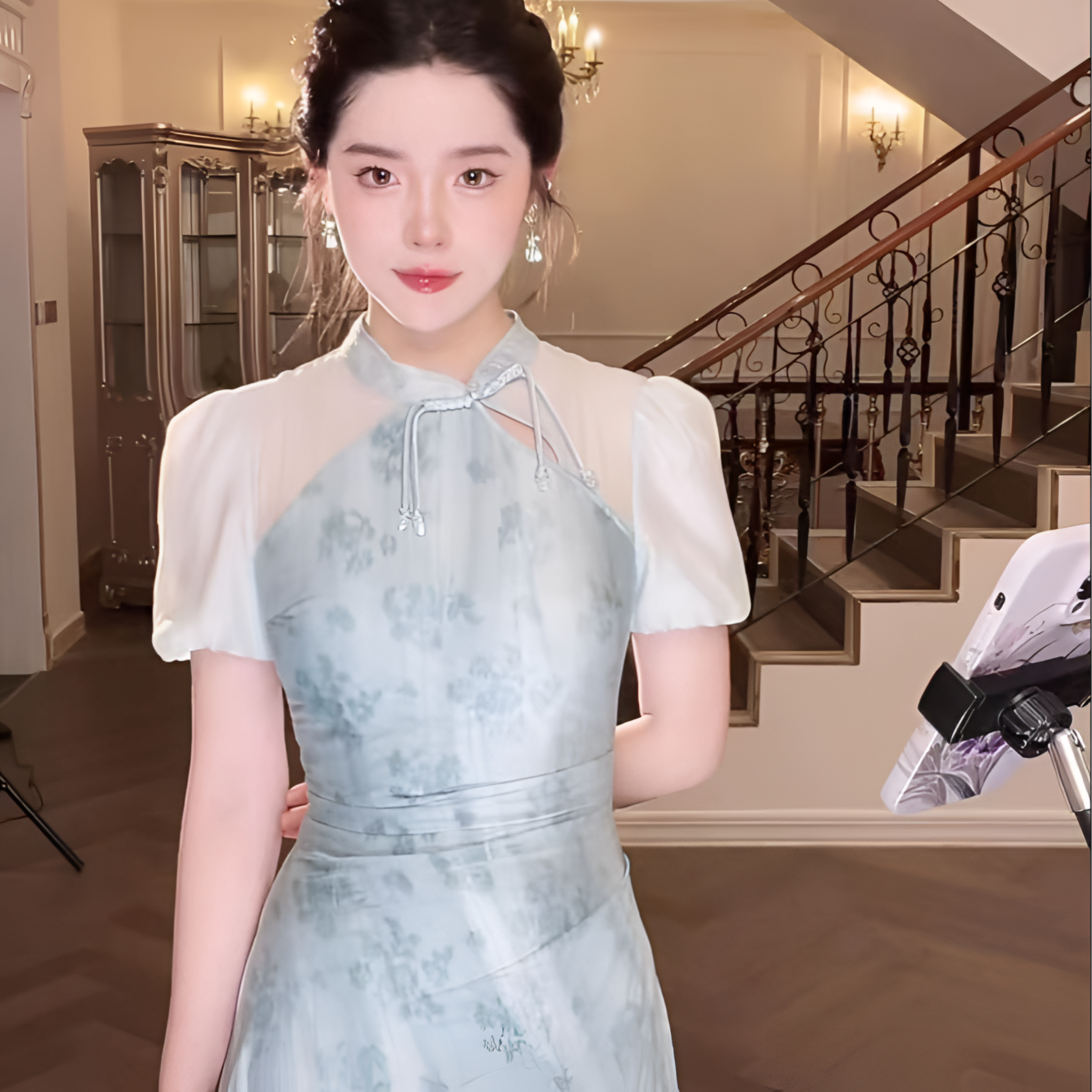 【春节倾仓】寄信《薄荷曼波》春夏新中式提花改良国风连衣裙旗袍