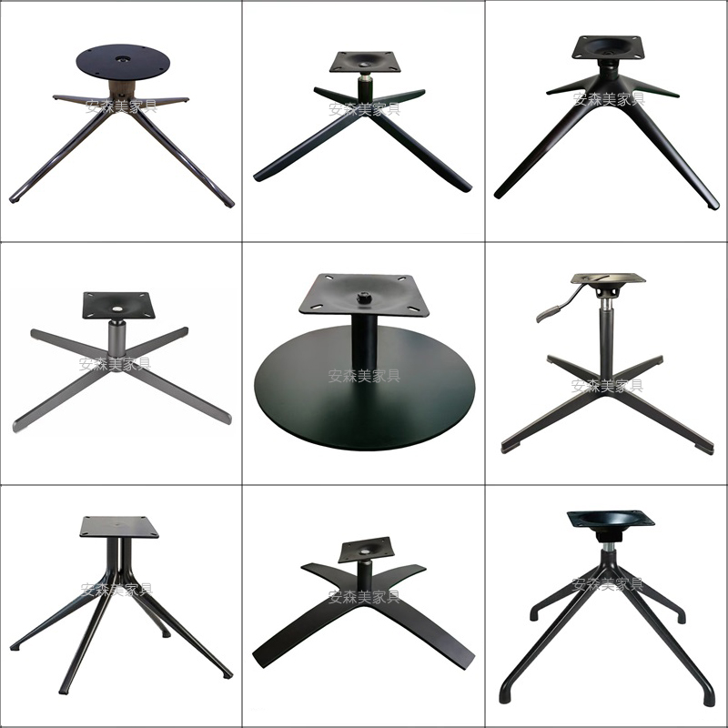 四爪不锈钢休闲椅旋转底盘沙发椅圆形底座办公转椅配件椅子脚H229