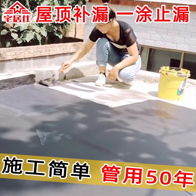 宅居仕平房屋顶楼顶外墙阳台屋面裂缝渗漏水防水涂料补漏胶堵漏王