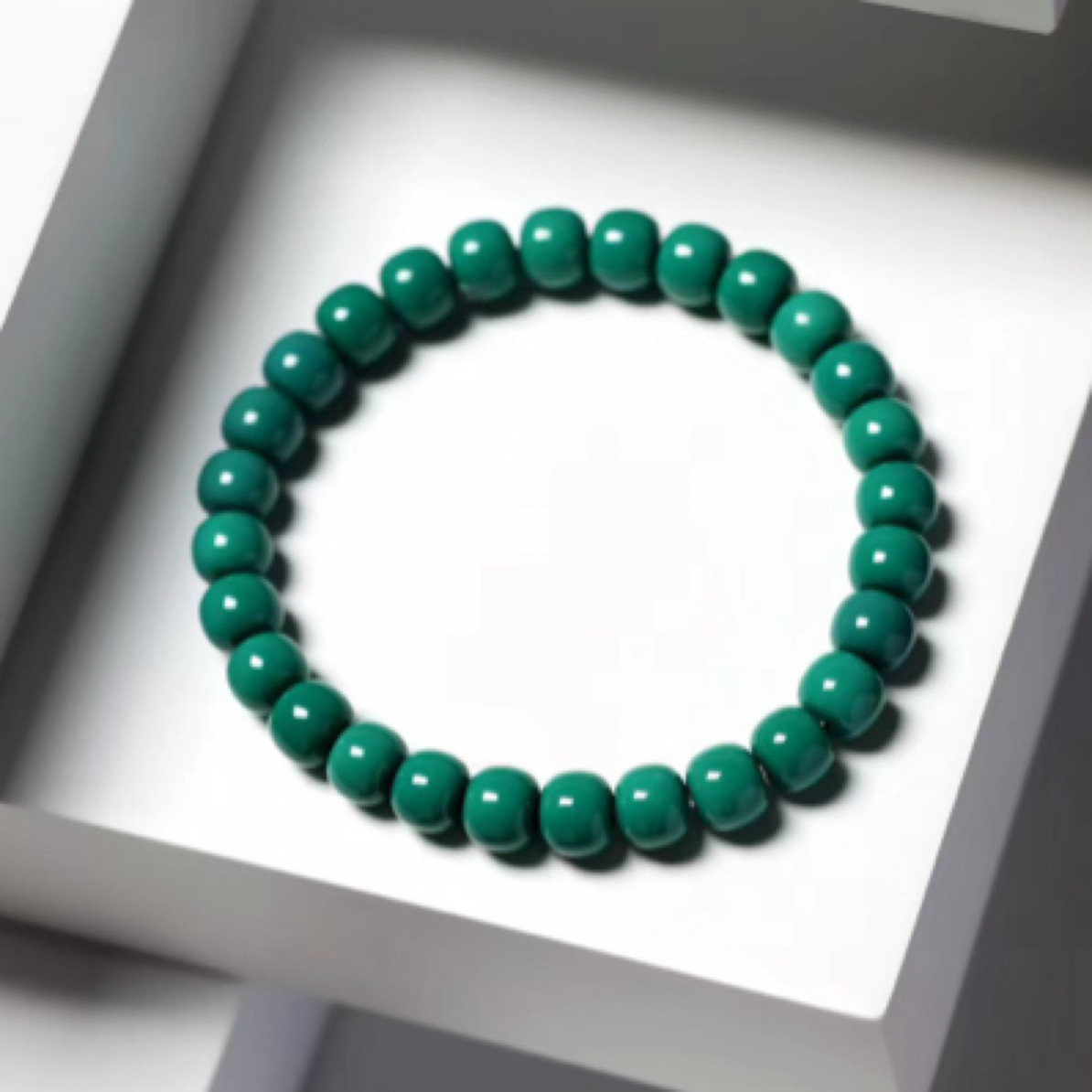 丫角山收藏级松石单圈7.8mm重15.4g老型单圈地狱绿