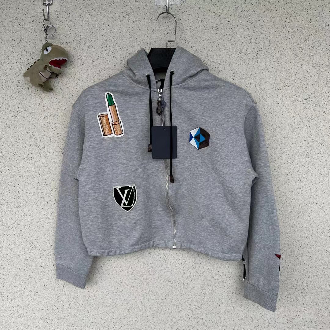 全新带吊 Louis Vuitton lv老花贴布夹克 s码 衣长50胸围106