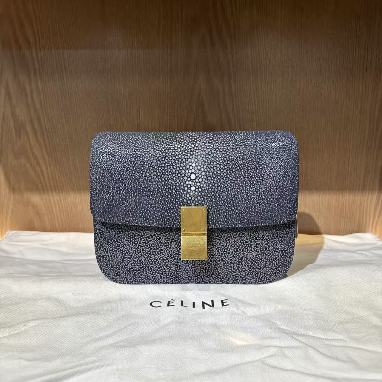 99新 Celine/思琳 飞小雨Fisoy/珍珠鱼BOX斜挎包