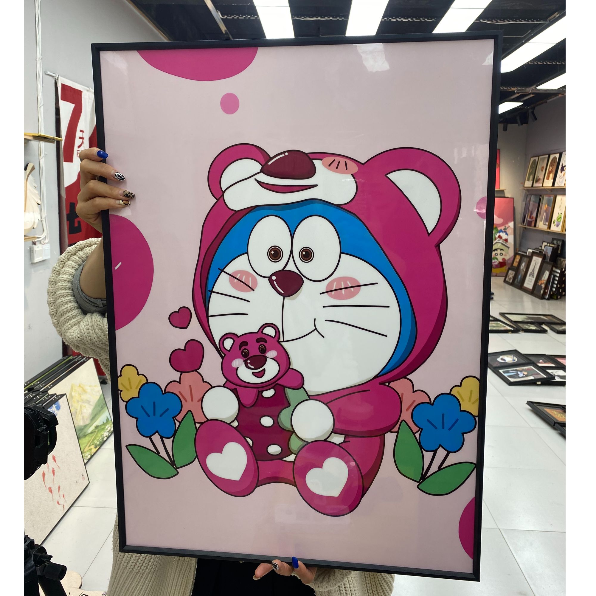 晶瓷哆啦a梦暖居儿童房男童女童挂画4060