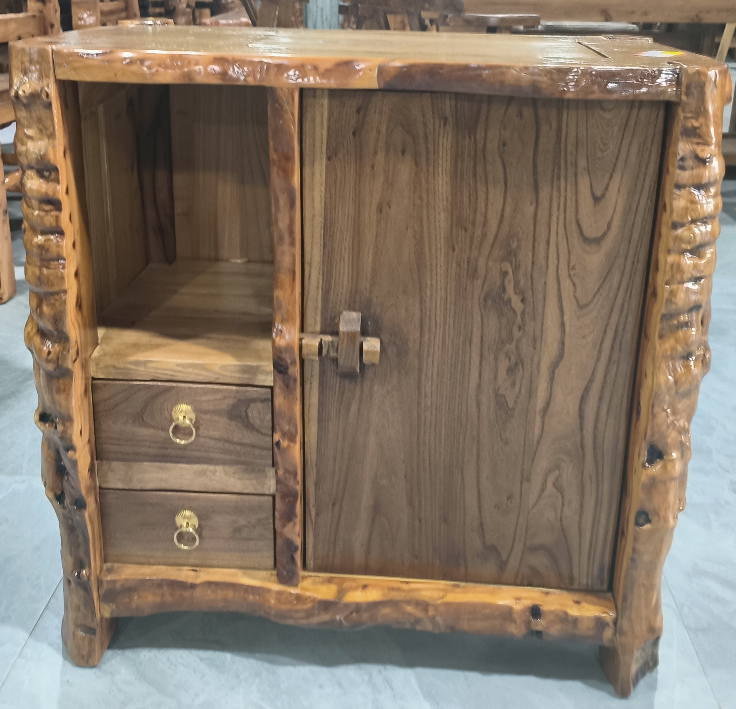 原生态枣木茶水柜