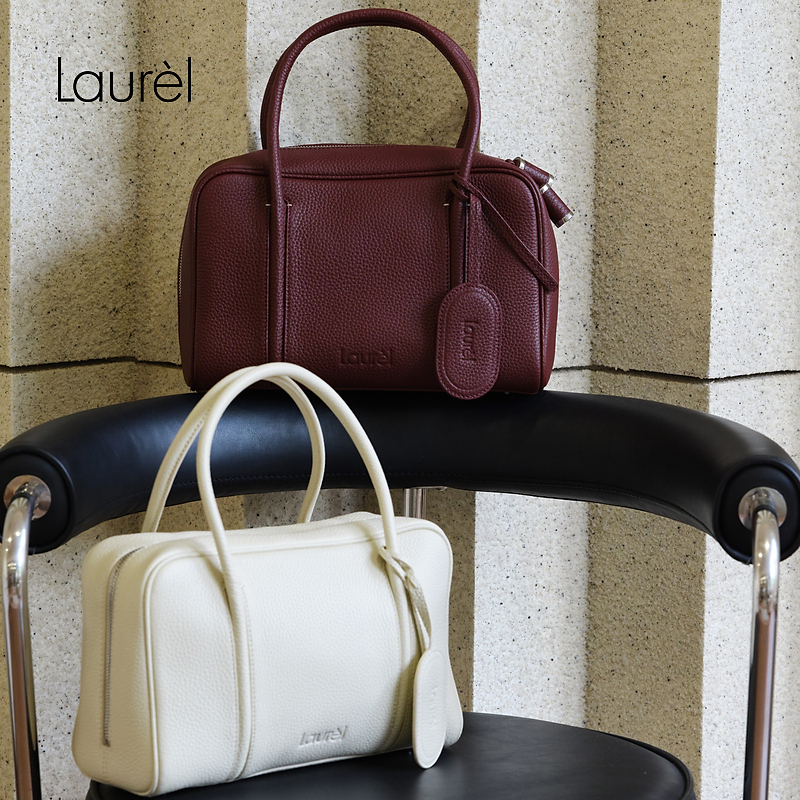 Laurel劳芮【牛皮革】24新荔枝纹牛皮手拎保龄球包LWL353O00100