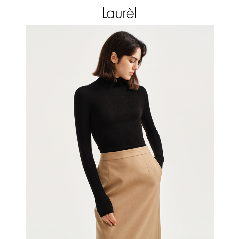 【无缝美丽诺羊毛】Laurel劳芮新款打底针织衫女LWD343M02400