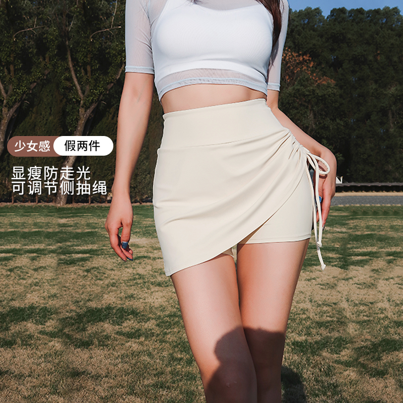 奔跑吧卡卡运动裙裤防走光高腰提臀网球跑步假两件健身裤P198-16