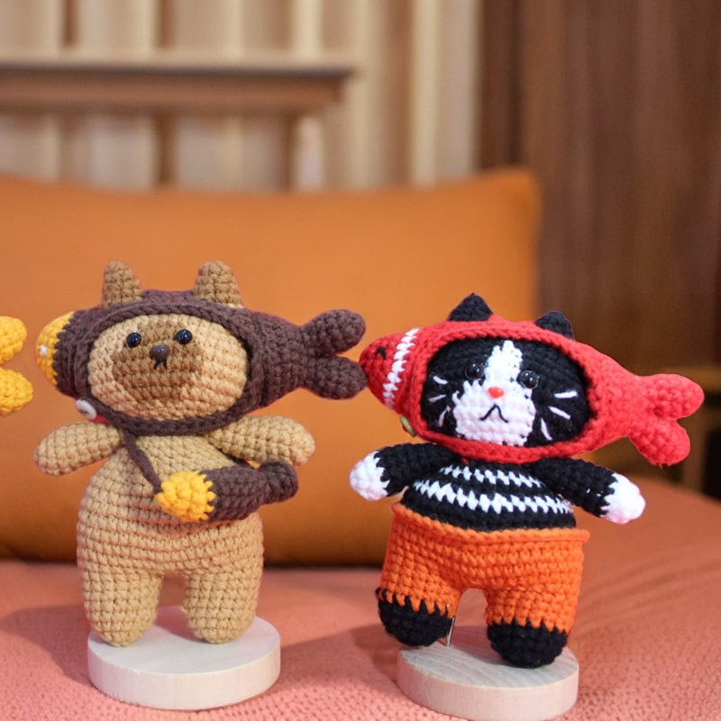 【39】喵喵队立大功玩偶猫咪玩偶小猫玩偶生日礼物摆件钥匙扣定制