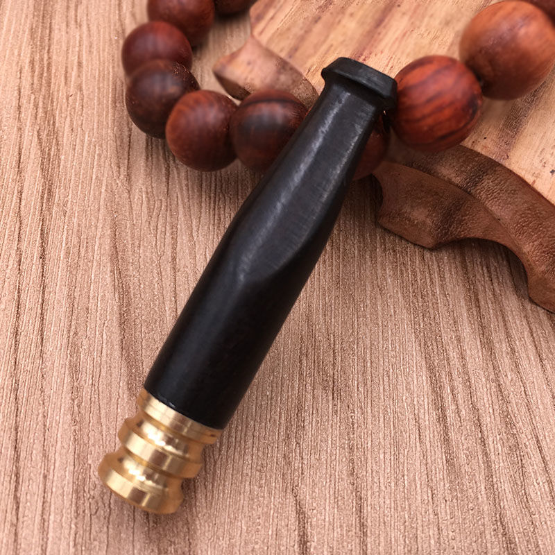 国标红木紫光檀实木迷你（粗中细）三用拉杆滤芯过滤烟嘴