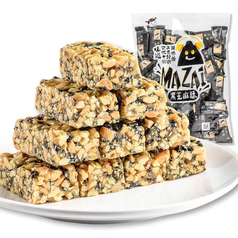 麻仔 黑芝麻酥500g 老字号工艺四川特产