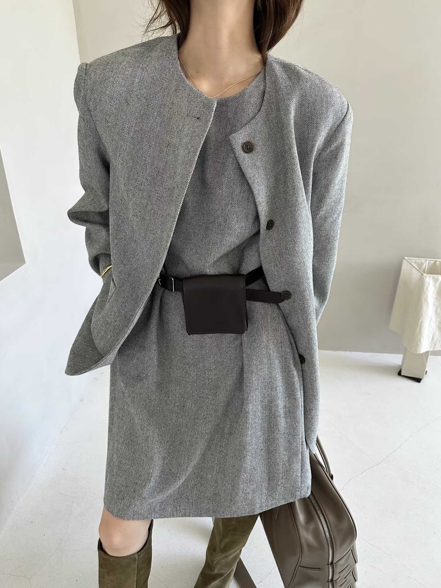 一禾专属（459-699）秋冬气质小众韩系极简百搭通勤穿搭高端女装