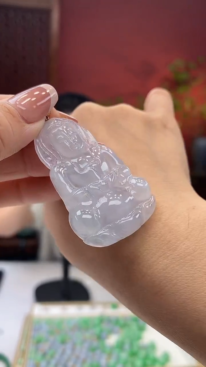 【闪购商品】翡翠颈饰18K金镶嵌观音