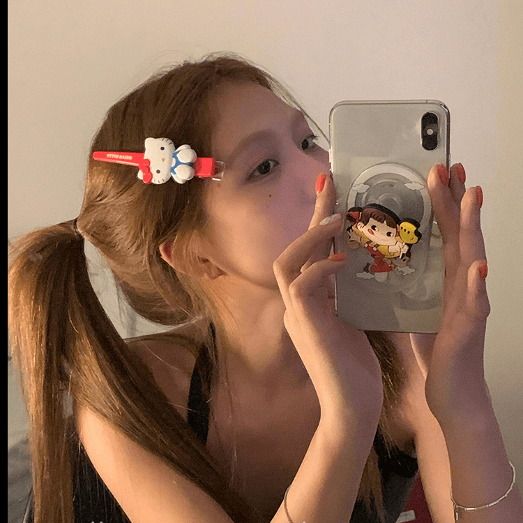 首闻卡通可爱HelloKitty发夹少女心长款KT猫咪刘海夹无痕侧边夹子