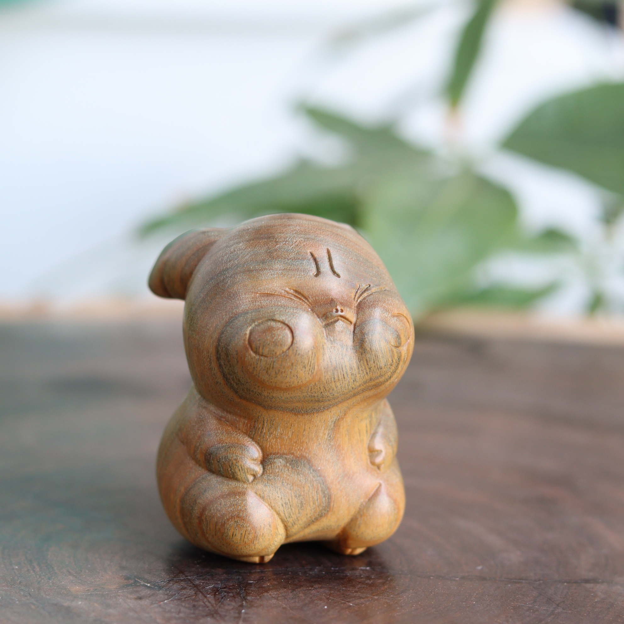 阿根廷绿檀 皮卡丘 手把件 宝可梦 宠物小精灵 动漫木雕工艺品