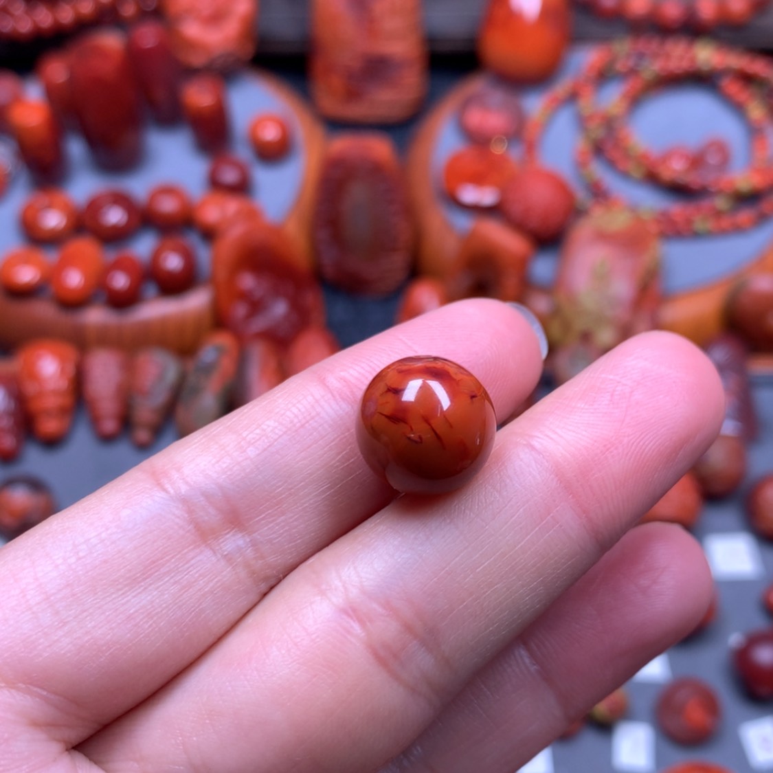 【闪购商品】南红玛瑙单珠未镶嵌夲*