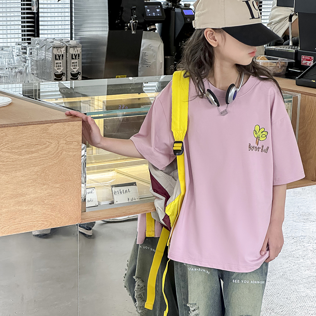 SZKP夏季新款女童装6-15岁女宝宝中大童短袖儿童T恤 BGYX440724