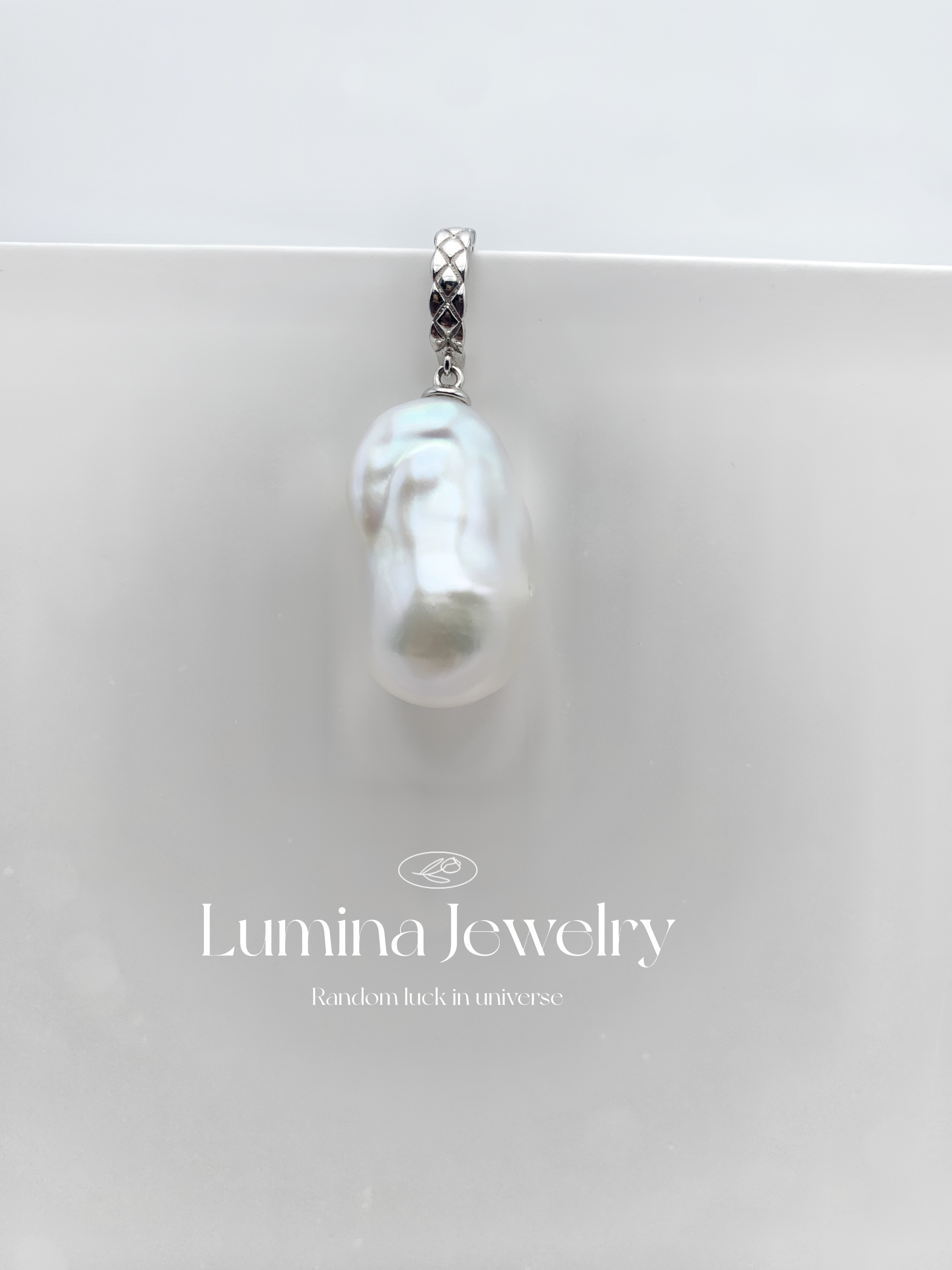 露米娜珠宝  淡水巴洛克万能扣头吊坠 12-14mm-