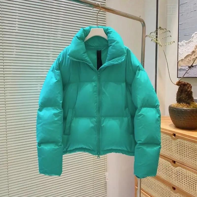 冬季女多巴胺韩版亮色短款羽绒服女2023年新款加厚小个子宽松百搭