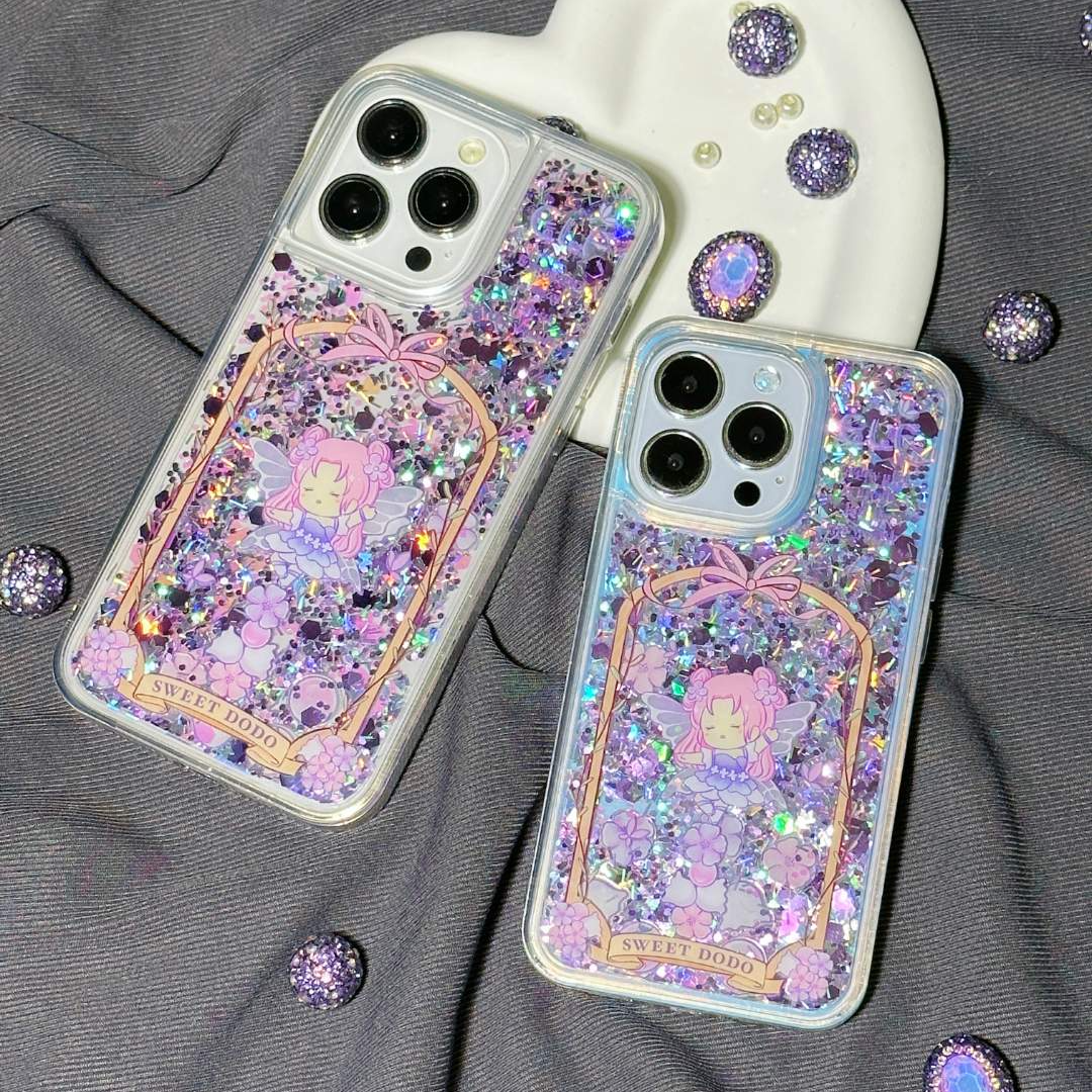 兜兜原创花仙子适用iPhone14promax苹果13流沙可爱卡通14手机壳
