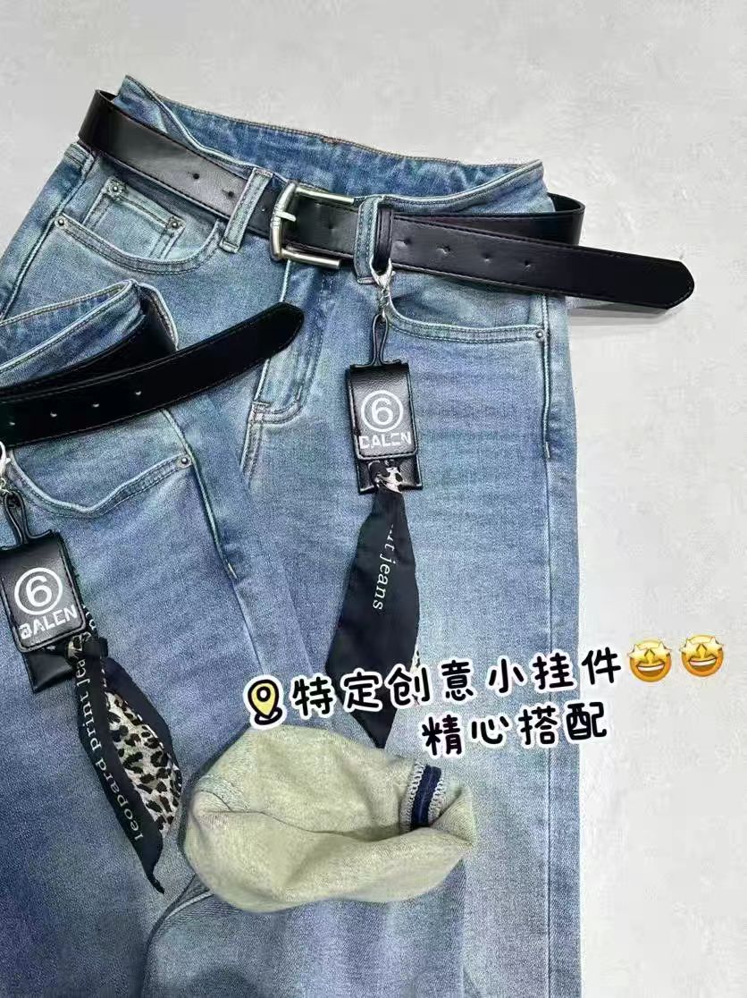 『 牛仔裤F 』显瘦气质洋气潮流百搭设计时尚牛仔裤68137