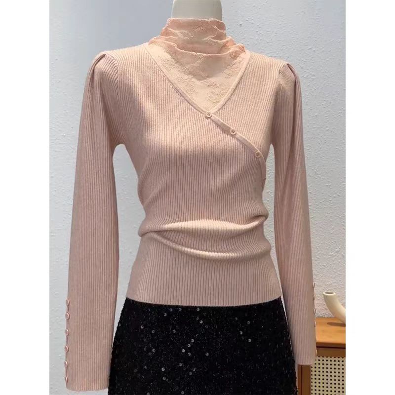 『温柔你F』时尚百搭休闲舒适拼色简约潮流衬衫4201