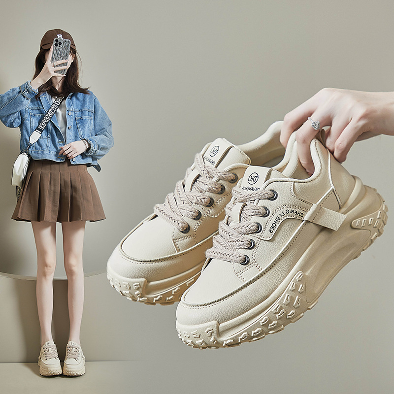 贵人鸟百搭秋季小白鞋新款韩版ins运动跑步女学生增高休闲鞋板鞋