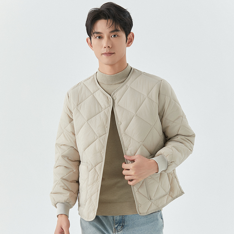 冬季轻薄保暖棉衣男2024新款时尚防寒贴身内胆修身短款中老年棉服