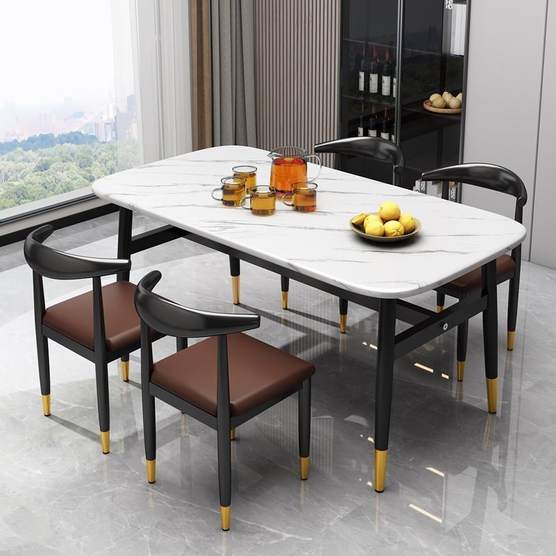 餐桌家用小户型出租房桌子长方形商用餐饮快餐小吃饭桌餐桌椅组合