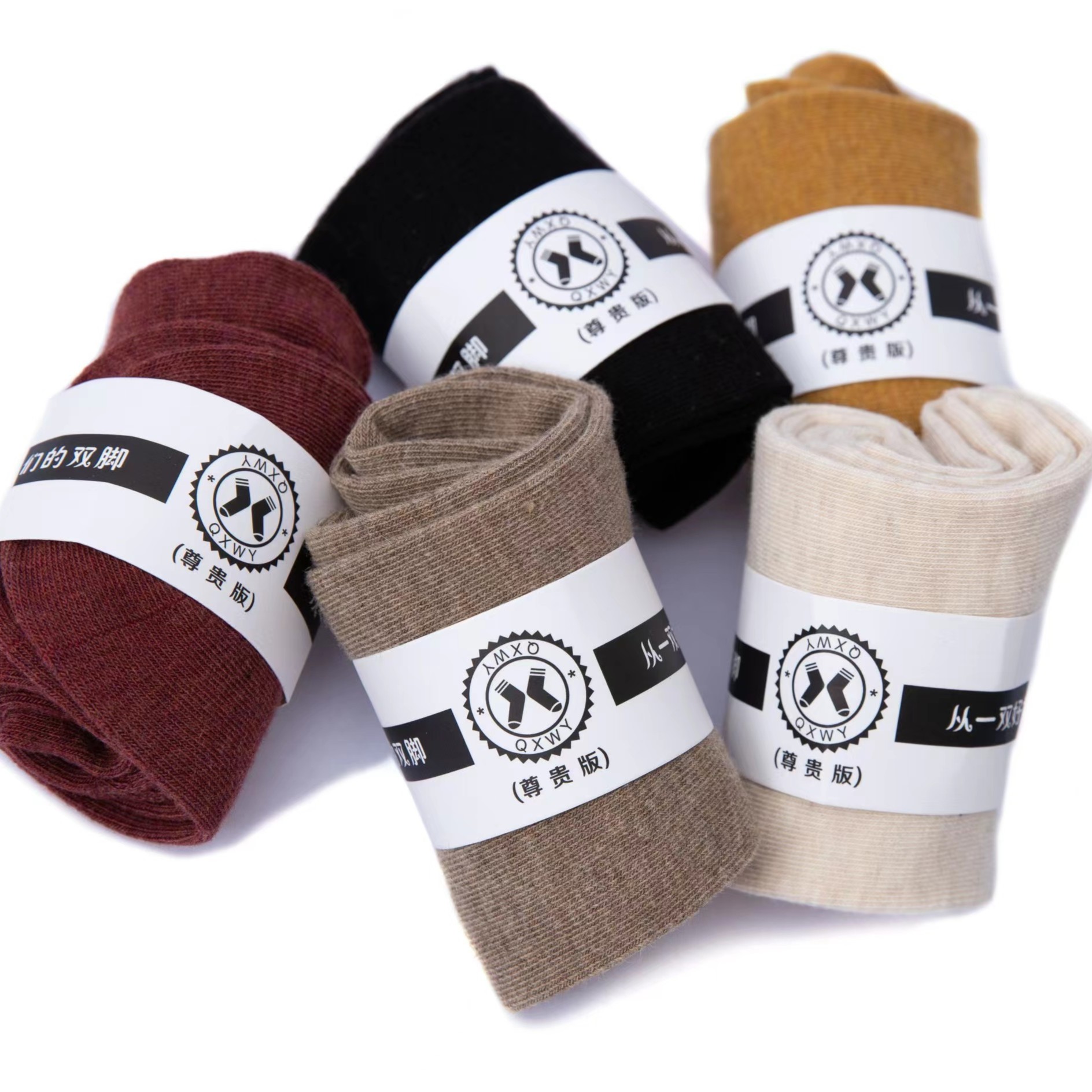 48支精纺羊毛  一线成型短筒平面袜  男女两款 可随意搭配