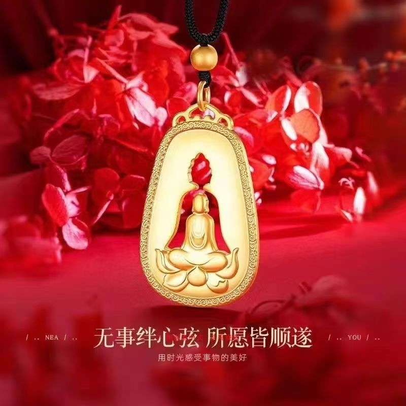 吊坠足银 经典名族风复古无相佛吊坠心如止水宁静致远