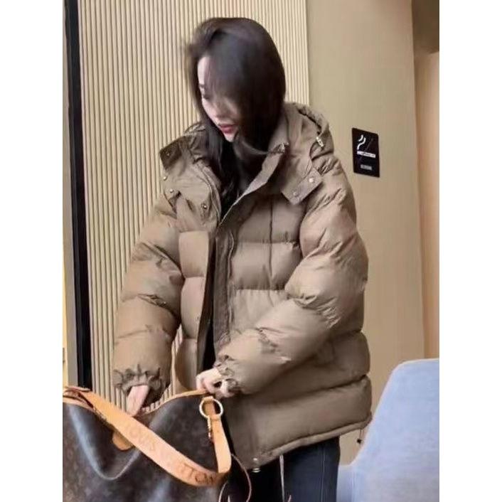 乐甄选羽绒衣服特大码斤胖加厚羽绒衣服女秋冬宽松长款连帽羽