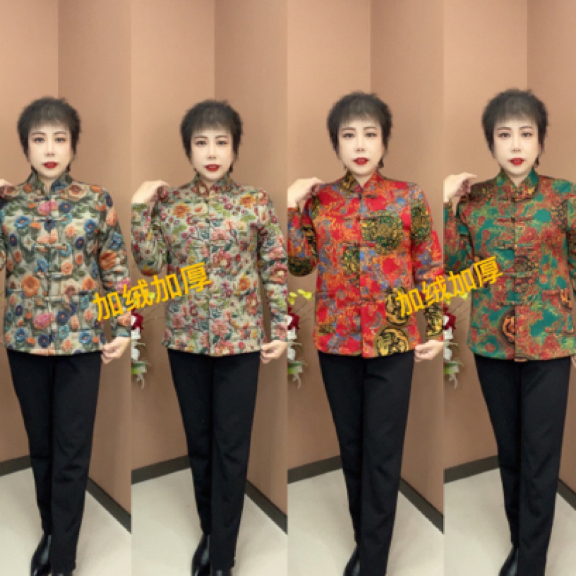 103新款秋冬盘扣复古妈好开衫外套