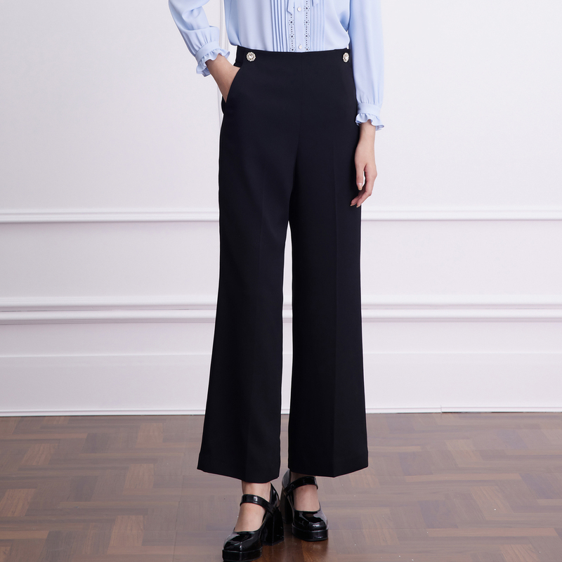 LIME/莱茵【清波老师专享】高腰直筒显瘦气质裤子LMEA1AWPT603