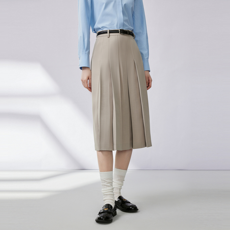 LIME/莱茵LIME/莱茵谨言同款复古休闲半裙LDFC7BWSK301