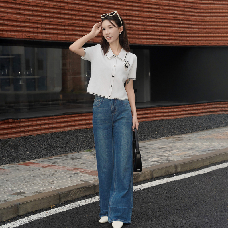 LIME/莱茵LIME/莱茵设计感直筒牛仔裤巴黎蓝LDFB5ADPT802