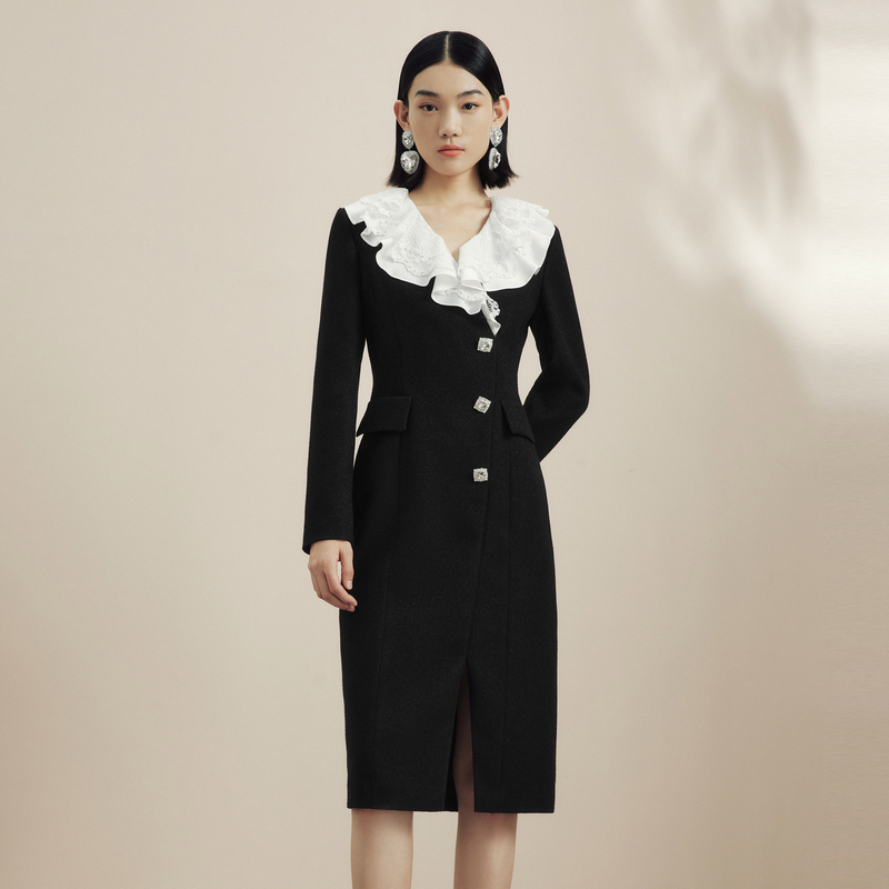 【陈大可专属】【优雅新序】冬季香风肌理感梭织连衣裙LMFD9AWOP004