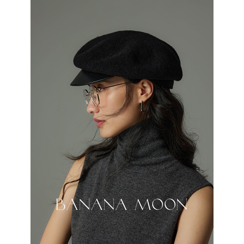 定纺110支澳洲细支羊毛报童帽秋冬羊皮画家帽