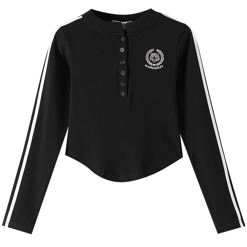 2024秋冬季新款休闲运动套装女装薄绒T恤衫百搭时尚长袖修身套头