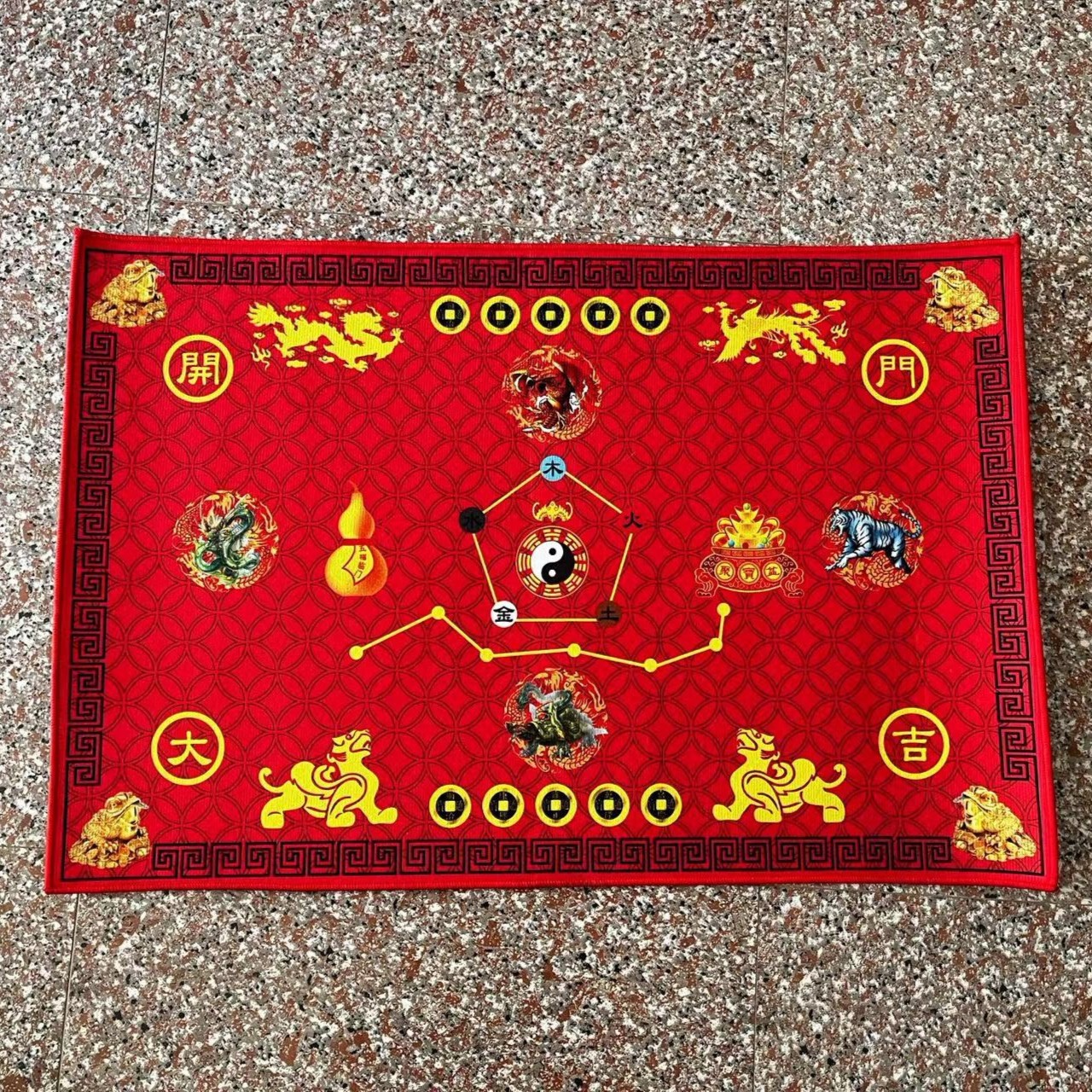 【老师推荐】五帝钱转运地垫！（60*90）